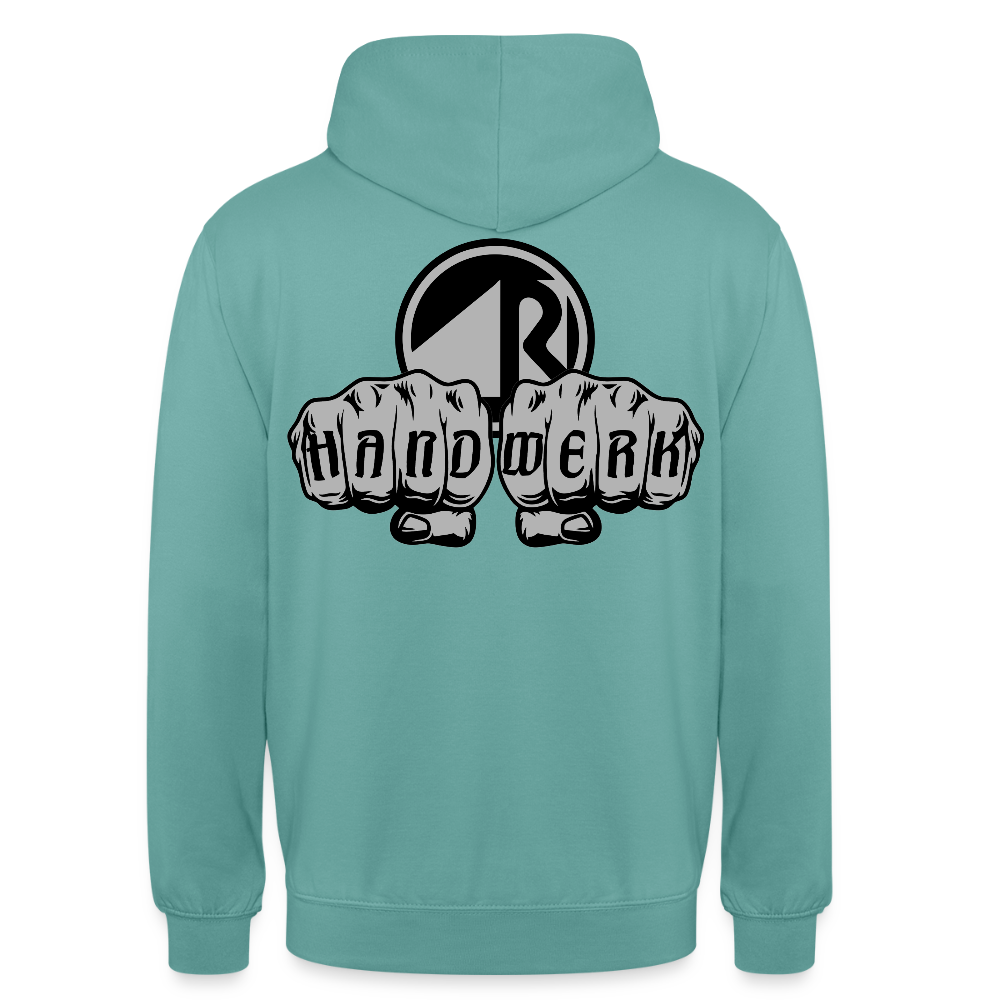 Unisex Hoodie "Raumausstatter" beidseitig bedruckt Unisex Hoodie {{ color }}