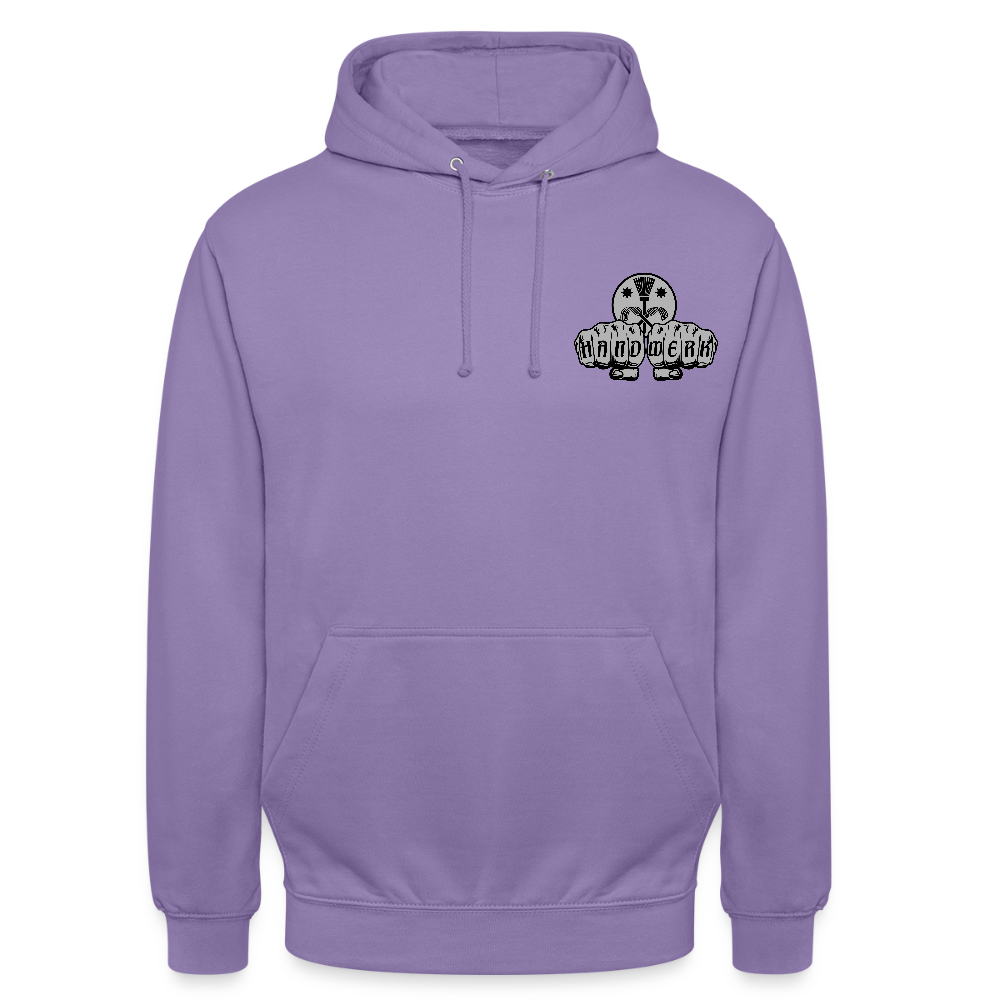 Unisex Hoodie "Schornsteinfeger" beidseitig bedruckt Lavendel Unisex Hoodie {{ color }}