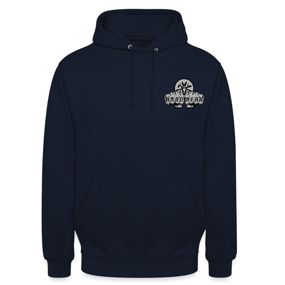 Unisex Hoodie "Spengler" beidseitig bedruckt Navy Unisex Hoodie {{ color }}