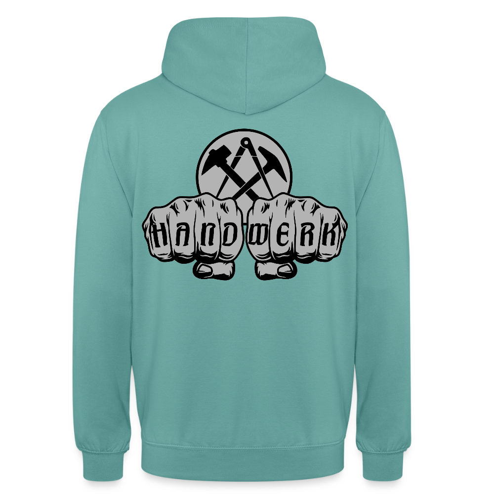Unisex Hoodie "Dachdecker" beidseitig bedruckt Unisex Hoodie {{ color }}