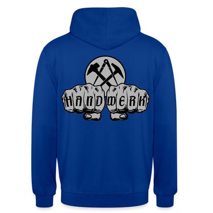 Unisex Hoodie "Dachdecker" beidseitig bedruckt Unisex Hoodie {{ color }}