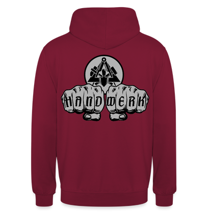 Unisex Hoodie "Maurer" beidseitig bedruckt Unisex Hoodie {{ color }}