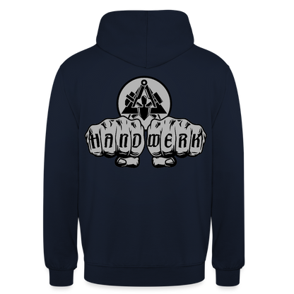 Unisex Hoodie "Maurer" beidseitig bedruckt Unisex Hoodie {{ color }}