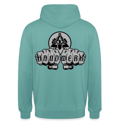 Unisex Hoodie "Maurer" beidseitig bedruckt Unisex Hoodie {{ color }}