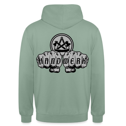 Unisex Hoodie "Zimmermann" beidseitig bedruckt Unisex Hoodie {{ color }}