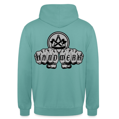 Unisex Hoodie "Zimmermann" beidseitig bedruckt Unisex Hoodie {{ color }}