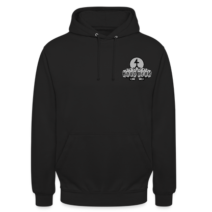 Unisex Hoodie "Steinmetz" beidseitig bedruckt Schwarz Unisex Hoodie {{ color }}