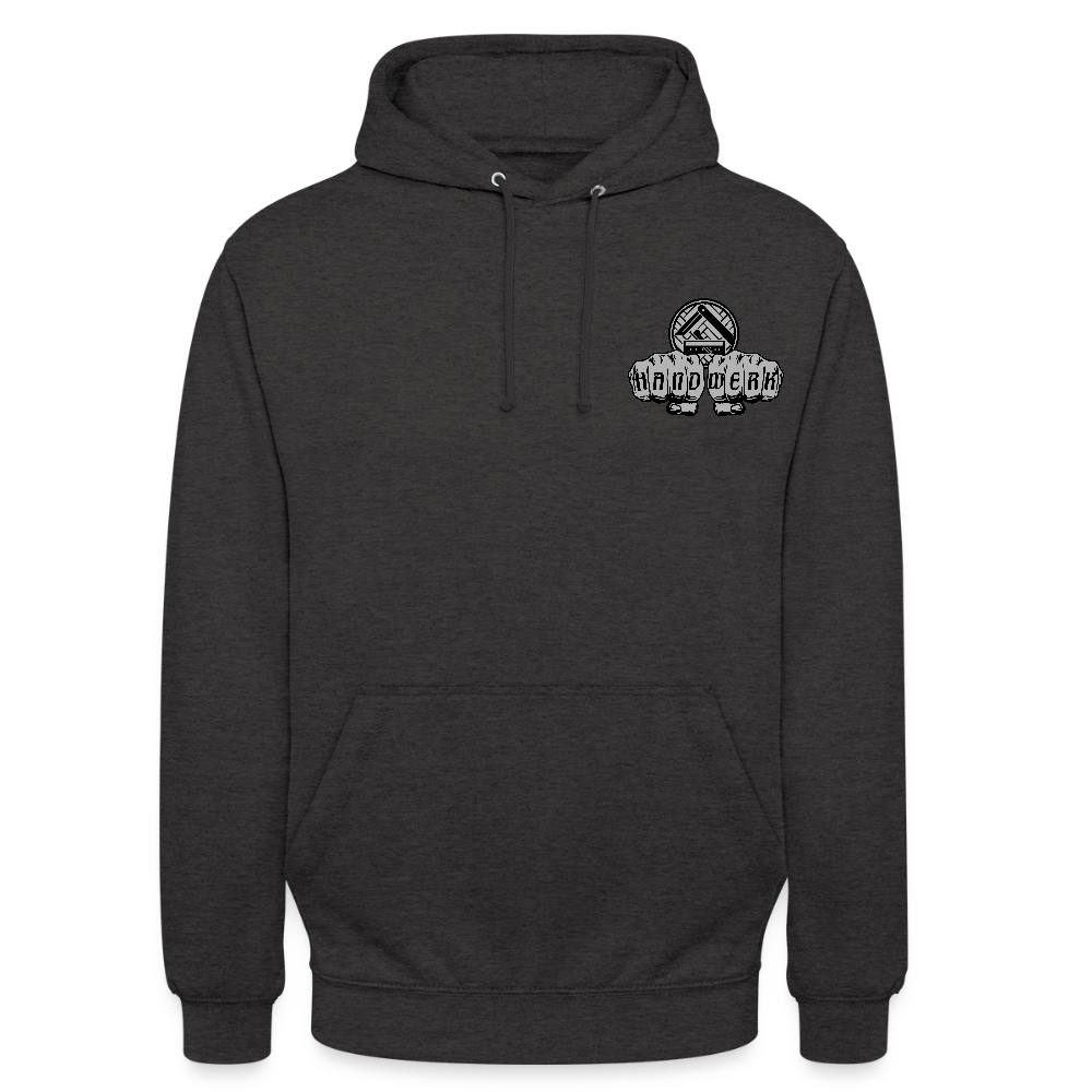 Unisex Hoodie "Parkettleger" beidseitig bedruckt Anthrazit Unisex Hoodie {{ color }}