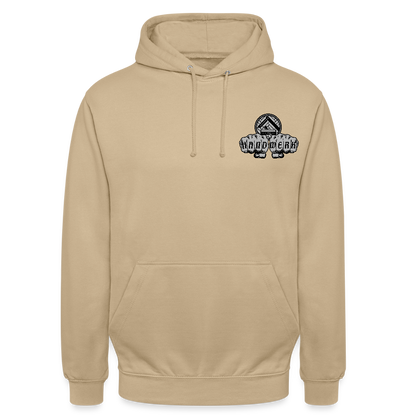 Unisex Hoodie "Parkettleger" beidseitig bedruckt Beige Unisex Hoodie {{ color }}