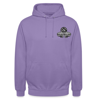 Unisex Hoodie "Parkettleger" beidseitig bedruckt Lavendel Unisex Hoodie {{ color }}