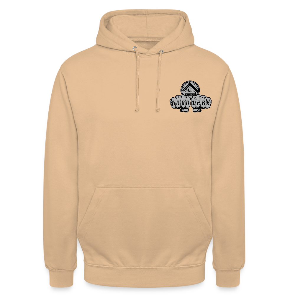 Unisex Hoodie "Parkettleger" beidseitig bedruckt Pfirsich Unisex Hoodie {{ color }}