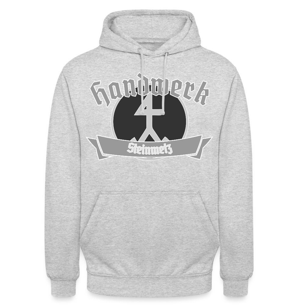 Unisex Hoodie "Steinmetz" Hellgrau meliert Unisex Hoodie {{ color }}