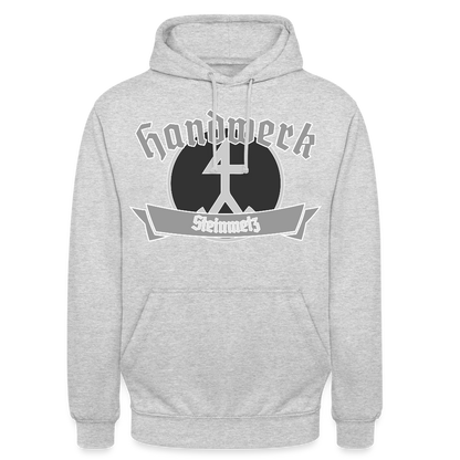 Unisex Hoodie "Steinmetz" Hellgrau meliert Unisex Hoodie {{ color }}