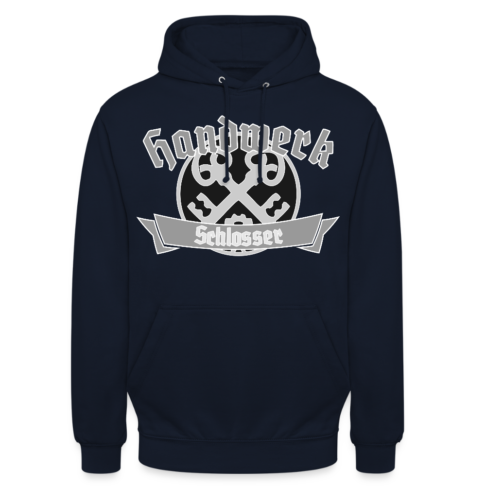 Unisex Hoodie "Schlosser" Navy Unisex Hoodie {{ color }}