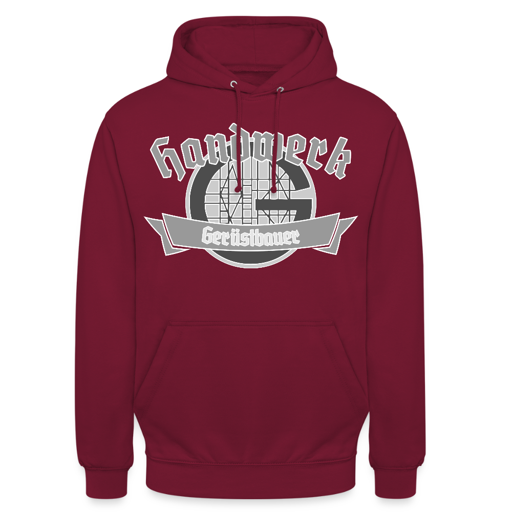Unisex Hoodie "Gerüstbauer" Bordeaux Unisex Hoodie {{ color }}