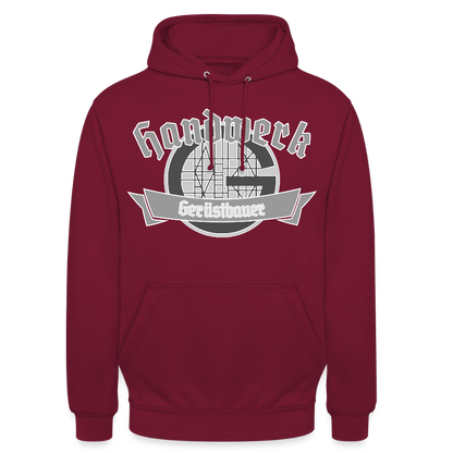 Unisex Hoodie "Gerüstbauer" Bordeaux Unisex Hoodie {{ color }}