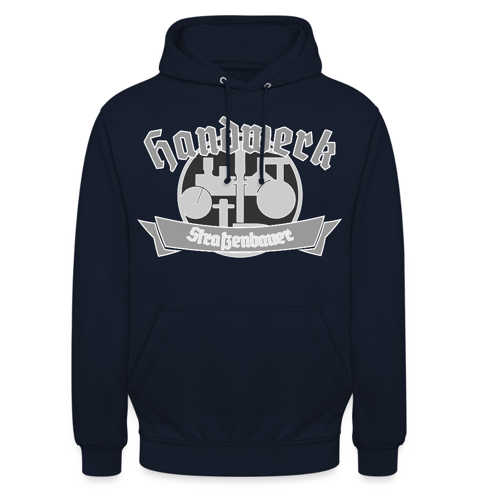 Unisex Hoodie "Strassenbauer" Navy Unisex Hoodie {{ color }}