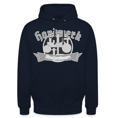 Unisex Hoodie "Strassenbauer" Navy Unisex Hoodie {{ color }}