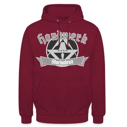Unisex Hoodie "Stuckateur" Bordeaux Unisex Hoodie {{ color }}