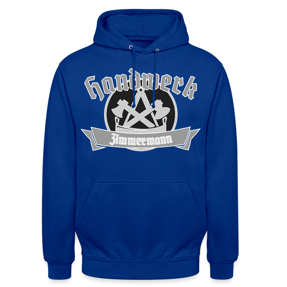 Unisex Hoodie "Zimmermann" Royalblau Unisex Hoodie {{ color }}