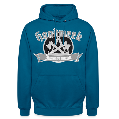 Unisex Hoodie "Zimmermann" Tiefseeblau Unisex Hoodie {{ color }}