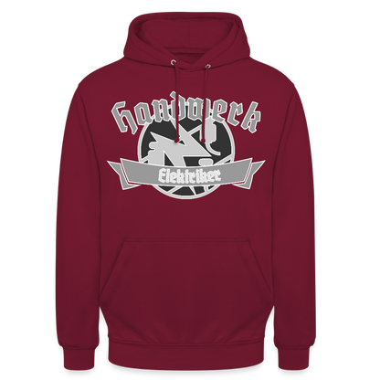 Unisex Hoodie "Elektriker" Bordeaux Unisex Hoodie {{ color }}