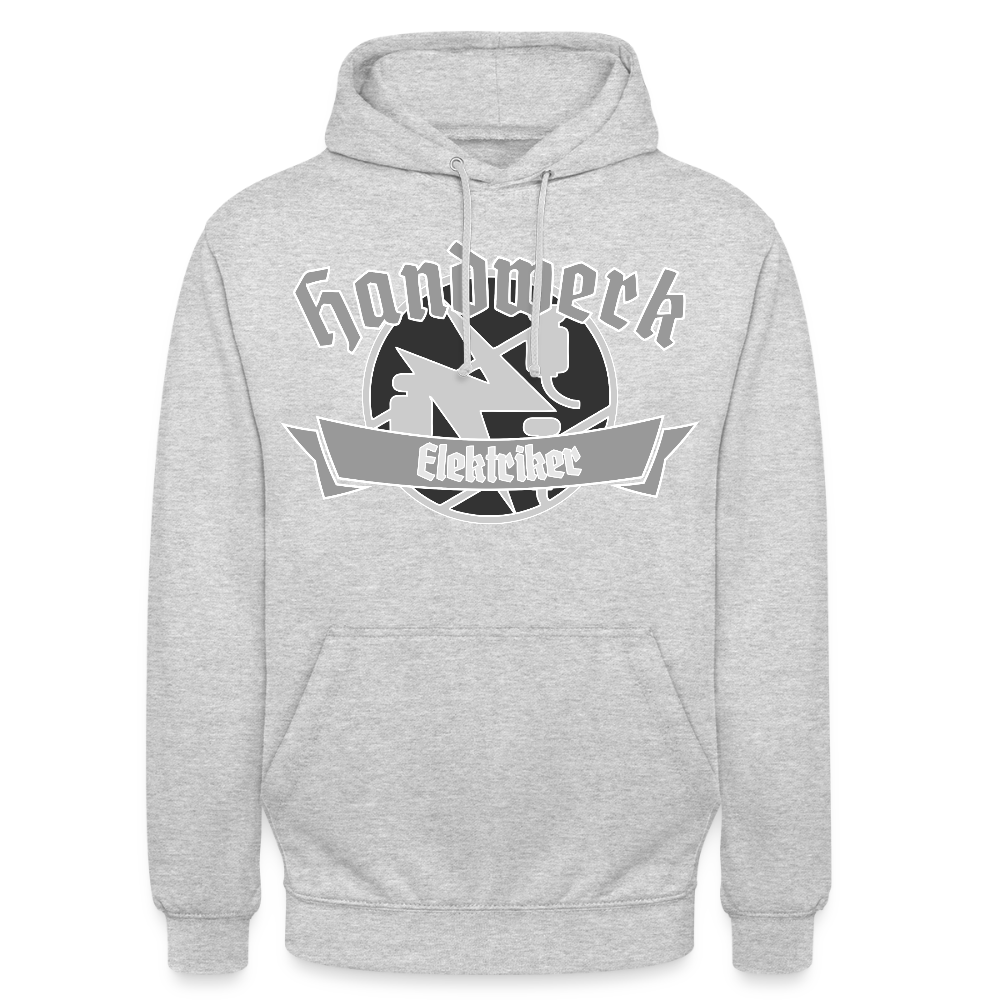 Unisex Hoodie "Elektriker" Hellgrau meliert Unisex Hoodie {{ color }}
