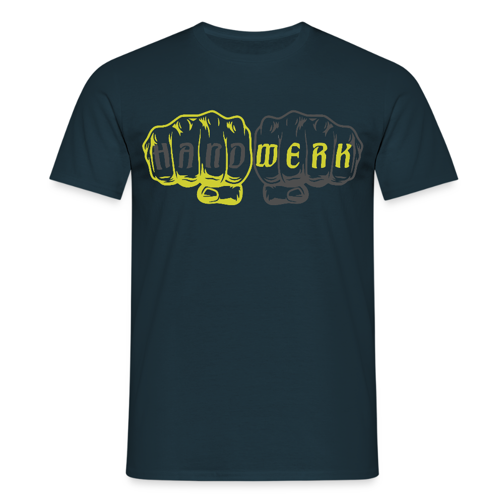 Unisex T-Shirt "Handwerk" Navy Männer T-Shirt {{ color }}