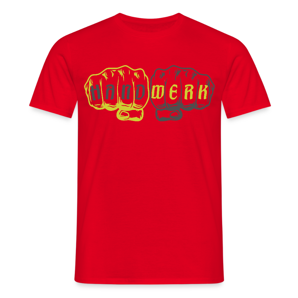 Unisex T-Shirt "Handwerk" Rot Männer T-Shirt {{ color }}