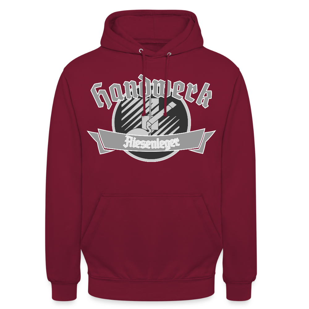 Unisex Hoodie "Fliesenleger" Bordeaux Unisex Hoodie {{ color }}
