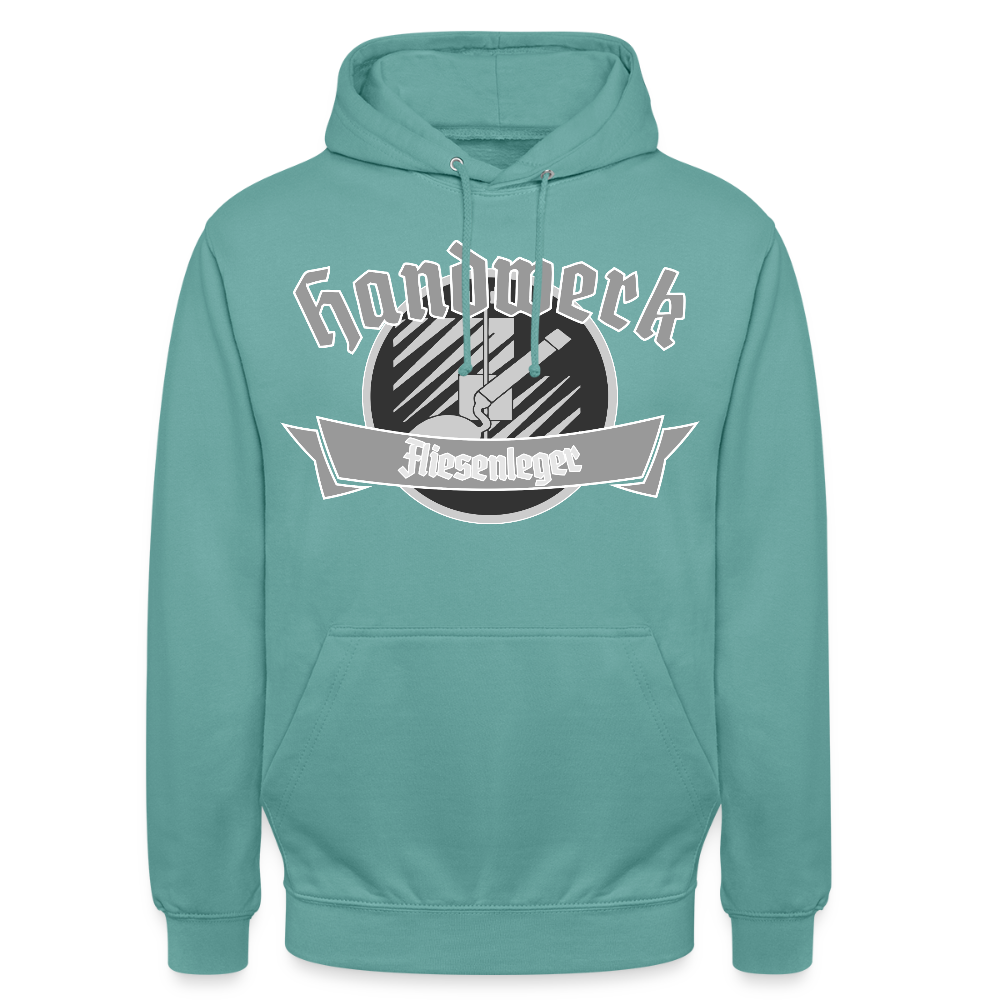 Unisex Hoodie "Fliesenleger" Pastelltürkis Unisex Hoodie {{ color }}