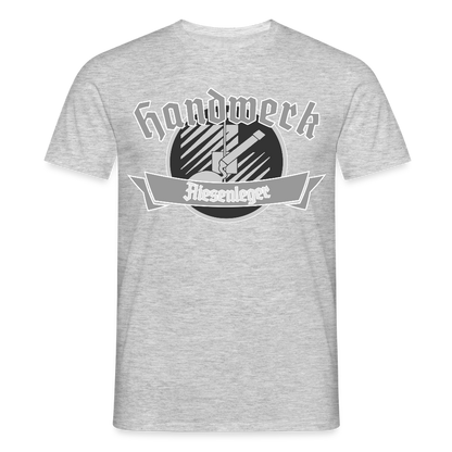 Unisex T-Shirt "Fliesenleger" Grau meliert Männer T-Shirt {{ color }}