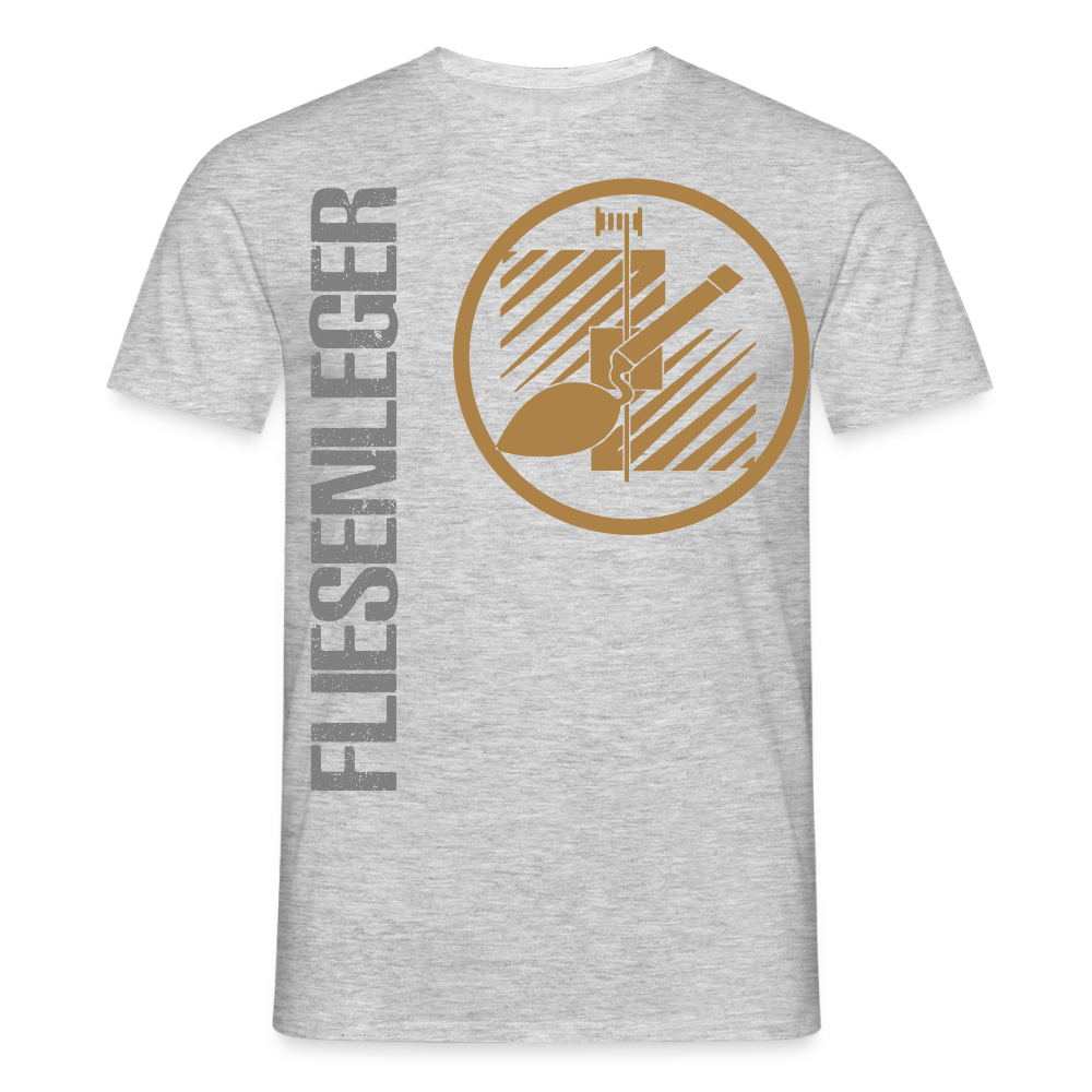 Unisex T-Shirt "Fliesenleger" Grau meliert Männer T-Shirt {{ color }}