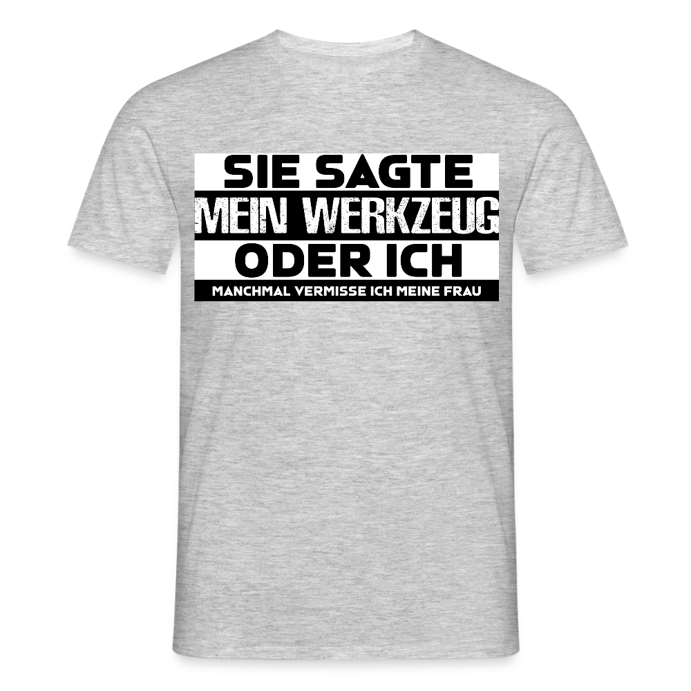 Unisex T-Shirt "Werkzeug" Grau meliert Männer T-Shirt {{ color }}