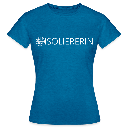 Frauen T-Shirt "Isoliererin" Antikblaues Saphir meliert Frauen T-Shirt {{ color }}