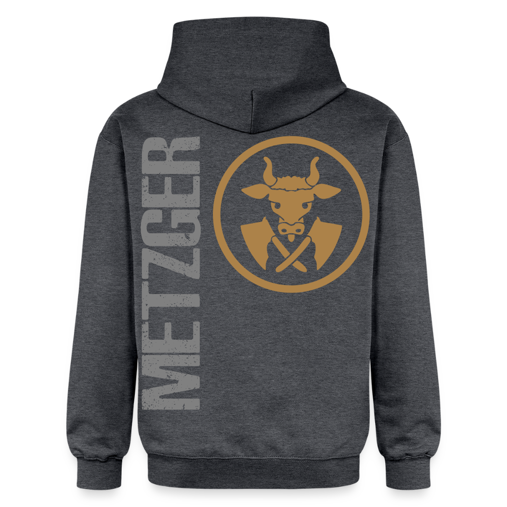 Gildan Unisex Softstyle® "Metzger" Dunkelgrau meliert Gildan Unisex Softstyle® Midweight Hoodie {{ color }}