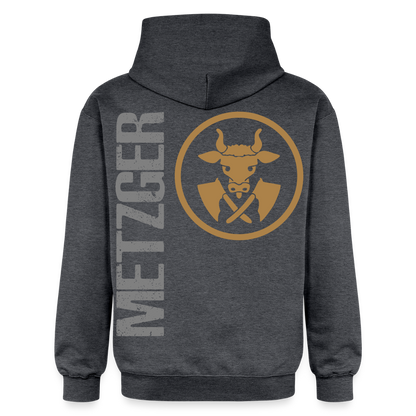 Gildan Unisex Softstyle® "Metzger" Dunkelgrau meliert Gildan Unisex Softstyle® Midweight Hoodie {{ color }}