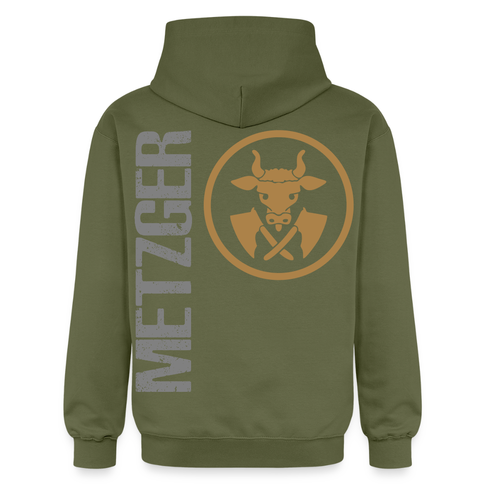 Gildan Unisex Softstyle® "Metzger" Militärgrün Gildan Unisex Softstyle® Midweight Hoodie {{ color }}