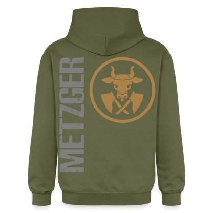 Gildan Unisex Softstyle® "Metzger" Militärgrün Gildan Unisex Softstyle® Midweight Hoodie {{ color }}