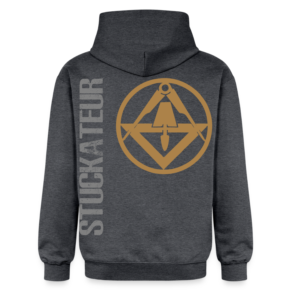 Gildan Unisex Softstyle® "Stuckateur" Dunkelgrau meliert Gildan Unisex Softstyle® Midweight Hoodie {{ color }}