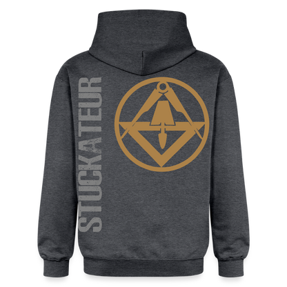 Gildan Unisex Softstyle® "Stuckateur" Dunkelgrau meliert Gildan Unisex Softstyle® Midweight Hoodie {{ color }}