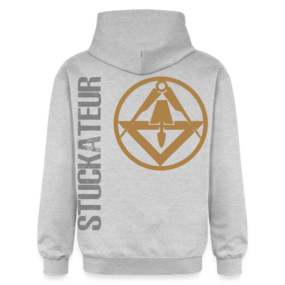 Gildan Unisex Softstyle® "Stuckateur" Hellgrau meliert Gildan Unisex Softstyle® Midweight Hoodie {{ color }}