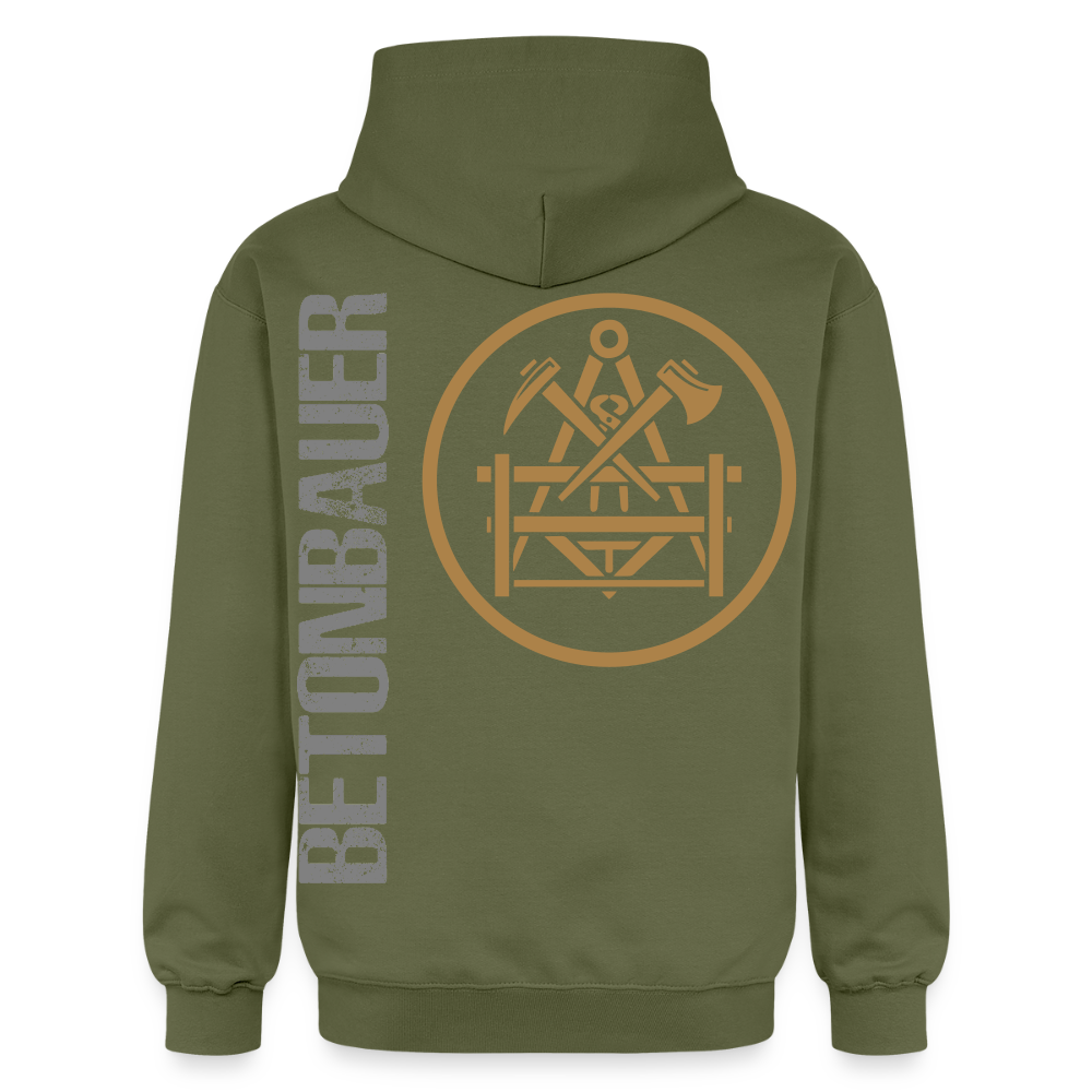 Gildan Unisex Softstyle® "Betonbauer" Militärgrün Gildan Unisex Softstyle® Midweight Hoodie {{ color }}
