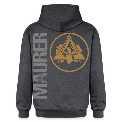 Gildan Unisex Softstyle® "Maurer" Dunkelgrau meliert Gildan Unisex Softstyle® Midweight Hoodie {{ color }}