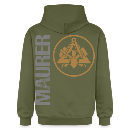 Gildan Unisex Softstyle® "Maurer" Militärgrün Gildan Unisex Softstyle® Midweight Hoodie {{ color }}