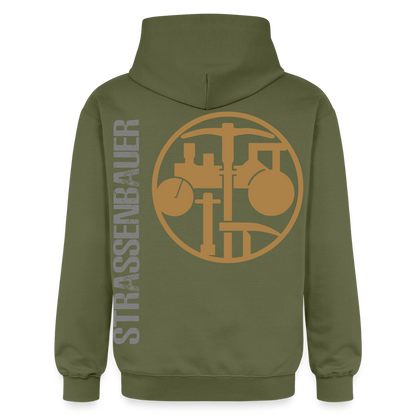 Gildan Unisex Softstyle® "Strassenbauer" Militärgrün Gildan Unisex Softstyle® Midweight Hoodie {{ color }}