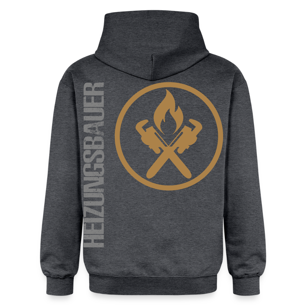 Gildan Unisex Softstyle® "Heizungsbauer" Dunkelgrau meliert Gildan Unisex Softstyle® Midweight Hoodie {{ color }}