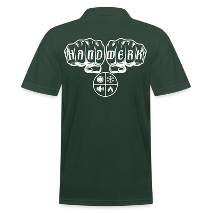 Männer Poloshirt "Isolierer" (hinten bedruckt) Tannengrün Männer Poloshirt {{ color }}