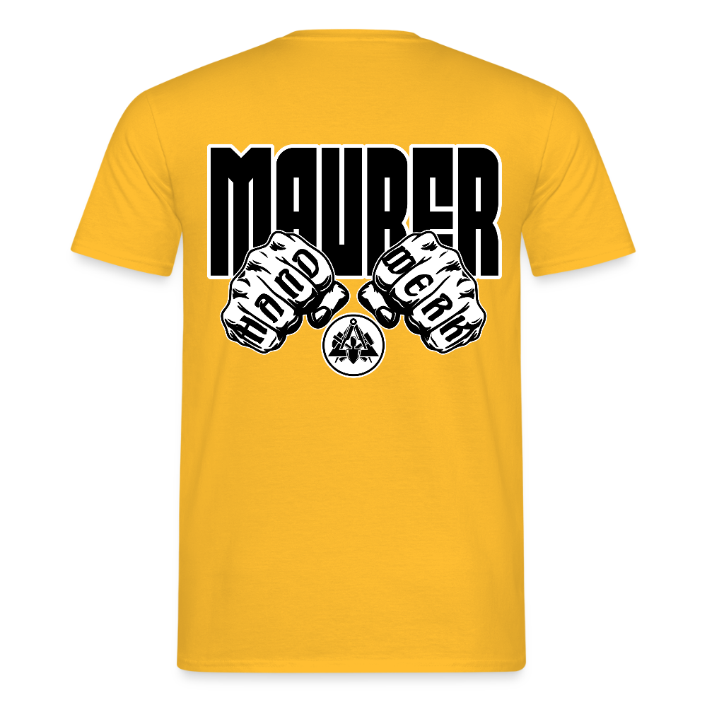 Unisex T-Shirt "Maurer" Gelb Männer T-Shirt {{ color }}