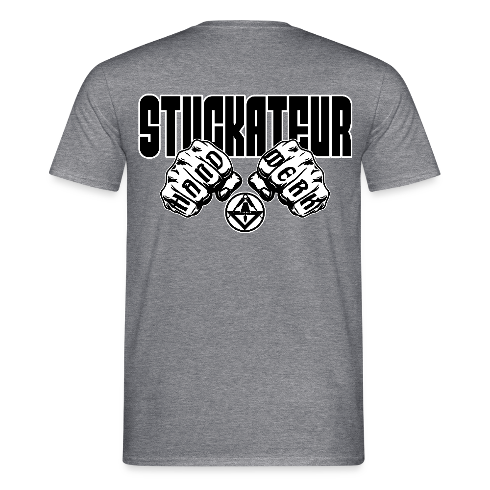 Unisex T-Shirt "Stuckateur" Graphit meliert Männer T-Shirt {{ color }}